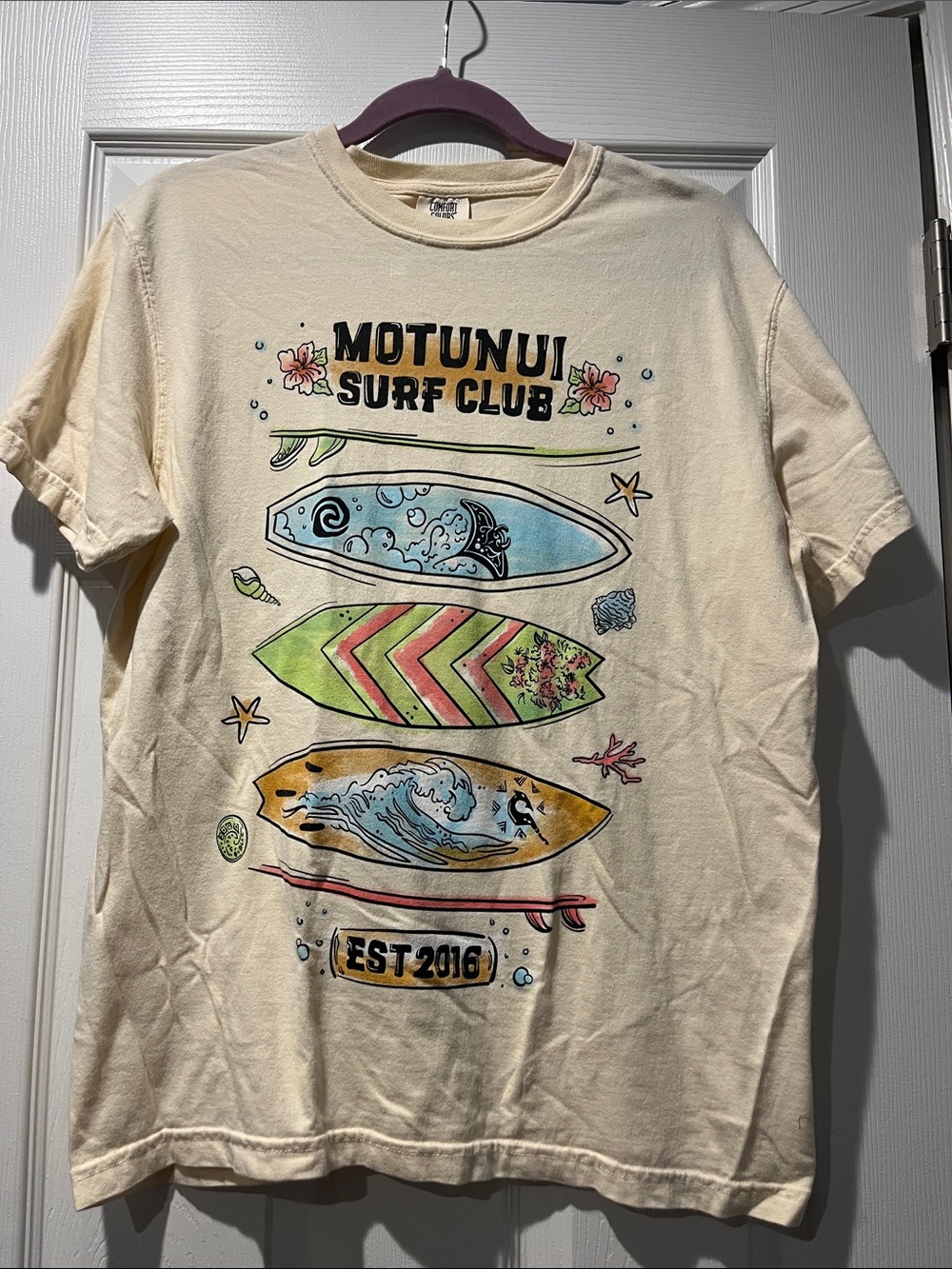 Comfort Colors Cream Graphic Crewneck Tee inspired by Moana